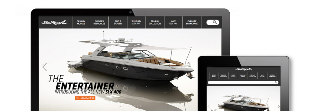 mbia_otl_web-1140×400-1430430764 Computer and tablet screens displaying the Sea Ray website
